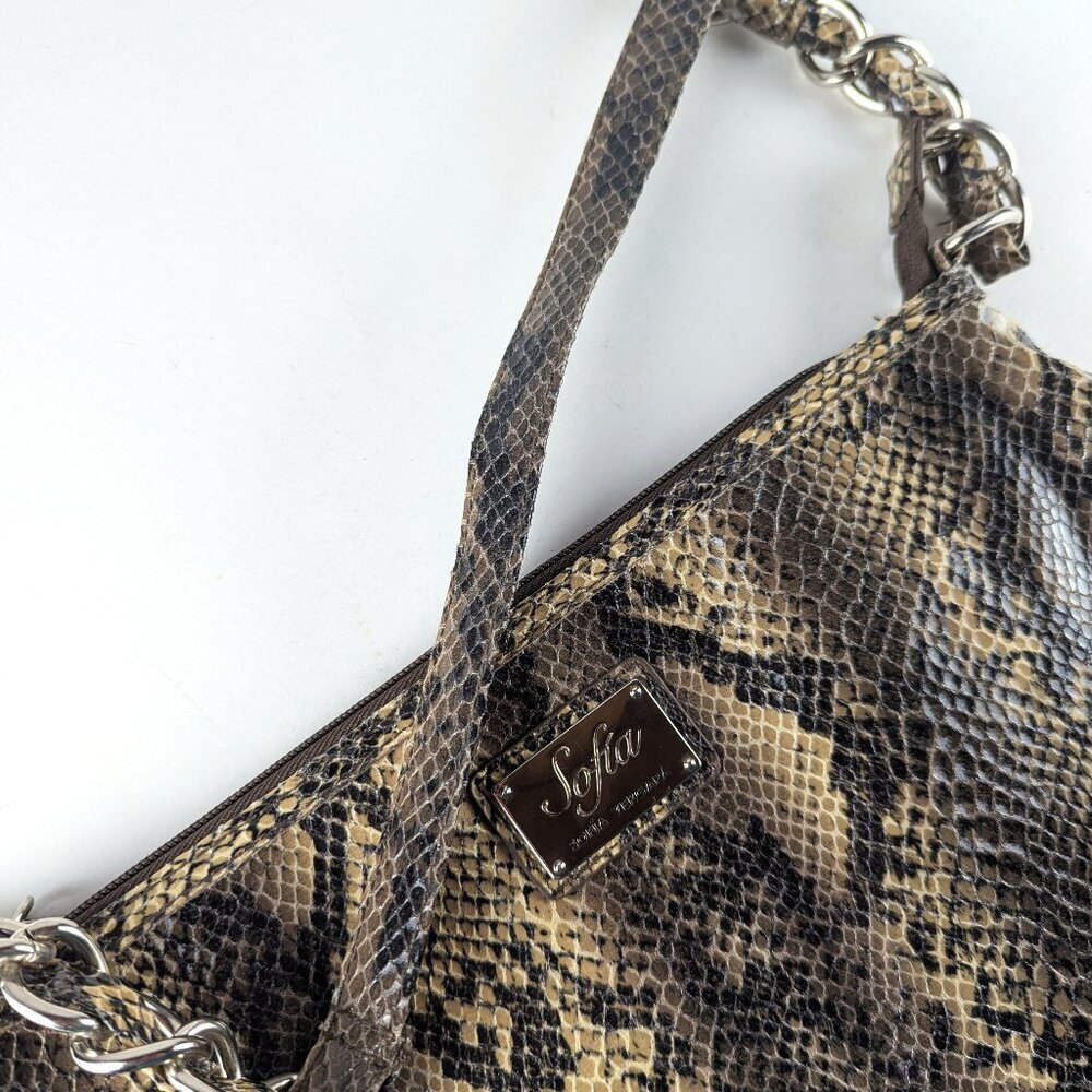 Sofia Vergara Faux Snakeskin Shoulder Purse - Picture 10 of 14